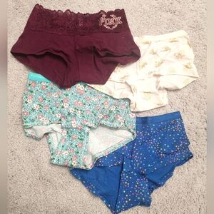 Victoria's Secret Underwear Set of 4 Boy Short